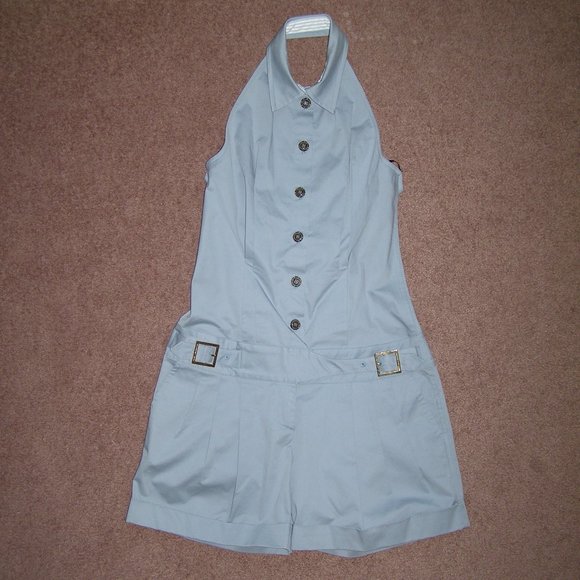 NEW Atos Lombardini Cotton Pleated Romper size 8 - Picture 1 of 13